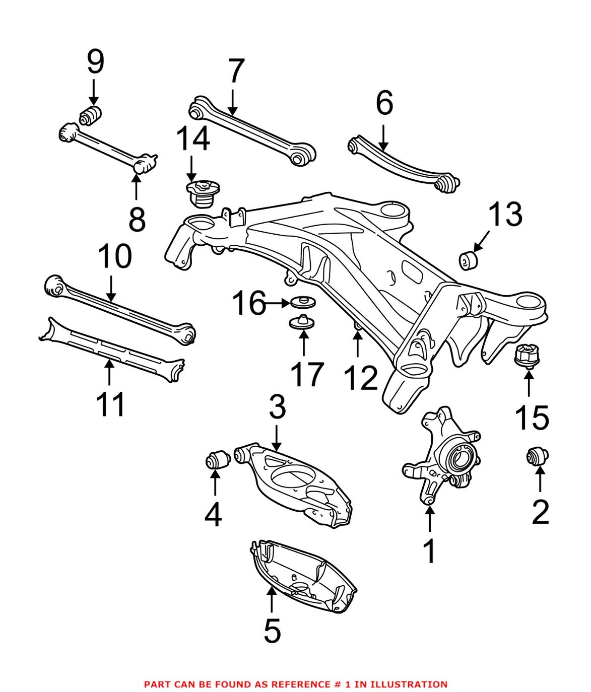 Mercedes Wheel Bearing Housing - Rear Driver Side 2033504008